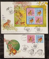 FDC Vietnam Viet Nam With SPECIMEN Stamps & Souvenir Sheet 2021 : New Year Of Tiger 2022 / Zodiac (Ms1152) - Viêt-Nam