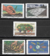 France  2011  Obitéré  Autoadhésif  N° 526 - 529 - 530 - 533 - 537   -   Fête Du Timbre  "  Fête De Le Terre  " - Used Stamps