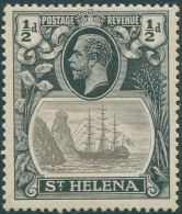 St Helena 1922 SG97 ½d Grey And Black KGV Ship MH - St. Helena