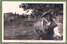 CPA FOLKLORIQUE  - COTE D'AZUR - CUEILLETTE DU MIMOSA - Provence-Alpes-Côte D'Azur