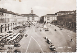 TORINO (Piemonte) Piazza S. Carlo En 1952 - Tarjetas Panorámicas