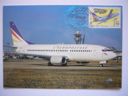 Avion / Airplane / L'AEROPOSTALE - AIR FRANCE / Boeing 737-300 / Seen At Paris - Orly Airport / Carte Maximum - 1946-....: Modern Tijdperk