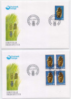 Anoscopus Albifrons Is A Species Of Insect, Insects, Animal, Single & Block Of 4 On FDC Faroe Island 1995 - Autres & Non Classés