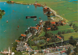 Navigation Sailing Vessels & Boats Themed Postcard Aerial View Zaanse Schans Netherland - Sailing Vessels