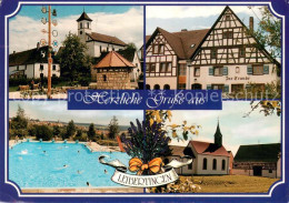 73724401 Leibertingen Dorfplatz Mit Kirche Gasthaus Zur Traube Freibad Thalheim  - Other & Unclassified