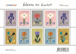 Netherlands Pays-Bas Niederlande 2004 Flowers In Art Summer Collection Set Of 10 Stamps In Block / Sheetlet MNH - Blocchi