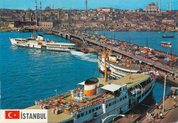 Navigation Sailing Vessels & Boats Themed Postcard Istanbul Galata Bridge - Sailing Vessels