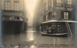 CRUE DE PARIS SAUVETEURS AU QUAI DE LA TOURNELLE - Inondations De 1910