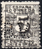 Madrid - Perforado - Edi O 592 - "B.V" (Banco) - Oblitérés