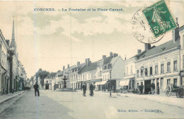 CONCHES La Fontaine Et La Place Carnot - Conches-en-Ouche