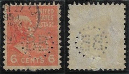 USA United States 1902/1954 Stamp With Perfin BB(Circle) By United States Rubber Company From Mishawaka Lochung Perfore - Perfins