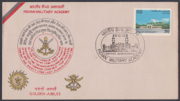 Inde India 1982 FDC Indian Military Academy, Army, First Day Cover - Andere & Zonder Classificatie