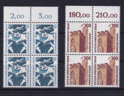 Berlin 798-799 Mit Oberrand 4er Block SWK 10 Pf + 300 Pf Postfrisch - Autres & Non Classés