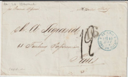 1869 - ENTREE MARITIME VOIE ANGLAISE (ETATS-UNIS AMBULANT) Sur LETTRE SC De HABANA (C UBA) PAPIER FILIGRANE ! - Posta Marittima