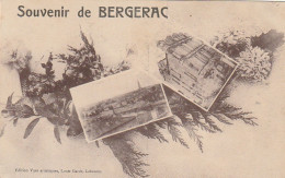 QU 1-(24) SOUVENIR DE BERGERAC - CARTE MULTIVUES FANTAISIE - 2 SCANS - Bergerac