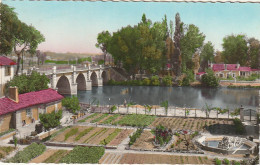 QU 2-(24) MONPONT SUR L' ISLE - LE PONT - CARTE COULEURS - 2 SCANS - Autres & Non Classés