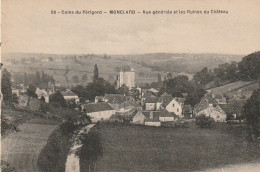 QU 3-(24) MONCLARD - VUE GENERALE ET LES RUINES DU CHATEAU - 2 SCANS - Autres & Non Classés