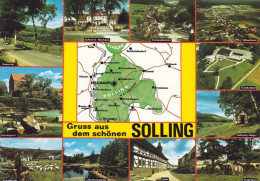 1 Map Of Germany * 1 Ansichtskarte Mit Der Landkarte - Gruss Aus Dem Schönen Solling * - Carte Geografiche
