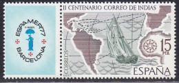 1977-ED. 2437-COMPLETA CON BANDELETA-CORREO MARITIMO.ESPAMER'77-NUEVO - Nuovi