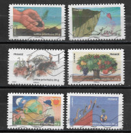 France  2011  Obitéré  Autoadhésif  N° 526 - 527 - 528 - 530 - 531 - 534   -   Fête Du Timbre  "  Fête De Le Terre  " - Used Stamps