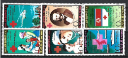 Korea 1980 World Red Cross Six CTO Stamps From The Set - Korea, North