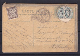 Carte Taxée Comme Lettre ;(1905) - 1859-1959 Lettres & Documents