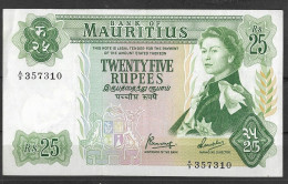 MAURICE      BILLET  25  RS  1967 - Mauritius