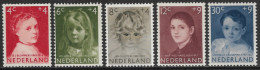 Netherlands Pays-Bas Niederlande 1957 Painting Children Portrets Art Set Of 5 Stamps MNH - Ongebruikt