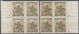 064/ Pof. 61, Brown Olive, Border 4-blocks, Plate Mark + - Ungebraucht