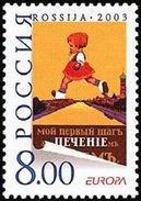 Russia 2003 Poster Art Europe Program Issue Europa CEPT Painting Biscuits Childhood People Stamp MNH Sc 6766 Mi 1078 - Ungebraucht
