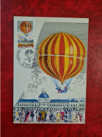 Carte MAXIMUM  PARIS   1983 LE BOURGET BICENTENAIRE DE L'espace BALLON - 1980-1989