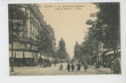 CLICHY - Le Boulevard National Vers La Mairie - Clichy