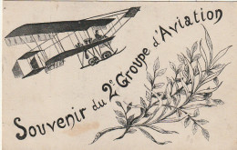 QU 19- SOUVENIR DU 2e GROUPE D' AVIATION ( 28/01/1917 ) - BIPLAN - 2 SCANS - Regiments