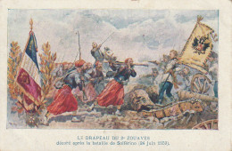 QU 19- LE DRAPEAU DU 2e ZOUAVES - COLLECTION PETIT PARISIEN - 2 SCANS - Regimientos