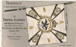 QU 19- HONNEUR A NOS BRAVES SOLDATS - 8e DRAPEAU ALLEMAND DU 49e REGIMENT POMERANIEN PRIS A L' ENNEMI , OCTOBRE 1914  - Regimientos