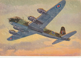 QU 21- COLLECTION DES AVIONS ALLIES - SHORT " STIRLING " ( G.B ) - ILLUSTRATEUR PETIT- CARTE PUBLICITAIRE ASPIRINE  - 1939-1945: II Guerra