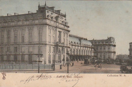 QU 23-(33) BORDEAUX - GARE DU MIDI - CARTE COLORISEE AVEC BRILLANTS - ANIMATION  - 2 SCANS - Bordeaux