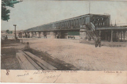 QU 23-(33) BORDEAUX - LE PONT DE FER  - CARTE COLORISEE AVEC BRILLANTS - ANIMATION  - 2 SCANS - Bordeaux