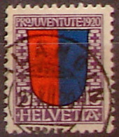 Schweiz Suisse Pro Juventute 1920: Wappen Ticino Zu WI17 Mi 155 Yv 178 Mit Voll-⊙ FÄLLANDEN 21.XII.20 (Zu CHF 10.00) - Usati