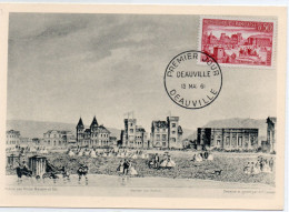 Carte Maxi  1961 Premier Jour : DEAUVILLE EN 1861 - 1960-1969