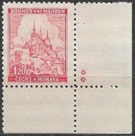 070/ Pof. 57, Corner Stamp, Plate Mark ** - Neufs