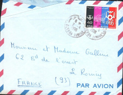 TUNISIE SEUL SUR LETTRE POUR LA FRANCE 1966 - Tunesien (1956-...)