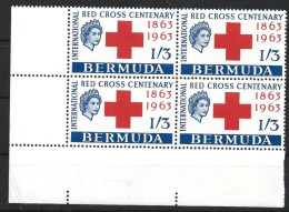Bermuda 1963 Red Cross Centenary Block Of Four MNH - Bermudas