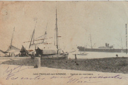 QU 25-(33) PAUILLAC SUR GIRONDE - VAPEUR EN PARTANCE  - 2 SCANS - Pauillac