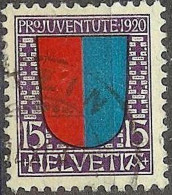 Schweiz Suisse Pro Juventute 1920: Wappen Ticino Zu WI17 Mi 155 Yv 178 Mit Voll-⊙ STEIN 14.XII.20 (Zu CHF 10.00) - Usati