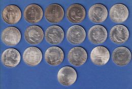 Österreich 25 Schilling Silbermünzen 1955-1973 Kpl. Sammlung Alle 19 Motive - Oesterreich