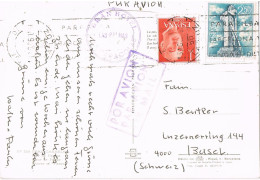 53966. Postal Aerea PUERTO De La LUZ (Las Palmas) Canarias 1969. Marca Hotel LAS CARACOLAS. Flor De Pascua - Lettres & Documents