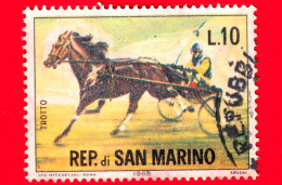 SAN MARINO - Usato - 1966 - Ippica - Trotto - 10 L. - Used Stamps