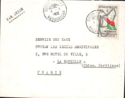 MADAGASCAR SEUL SUR LETTRE DE DIEGO SUAREZ POUR LA FRANCE 1960 - Madagascar (1960-...)