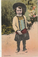 RE 3-(35) PETIT BRETON - ENFANT EN COSTUME TRADITIONNEL - CARTE COLORISEE - EDIT LAURANT NEL , RENNES - 2 SCANS - Rennes